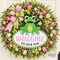 AllThatSparkles; Frog Welcome Sign with Door Hanger For Crafts, Wreath Making, Classroom Decorations; Category:Spring Wall Decor; Image:5